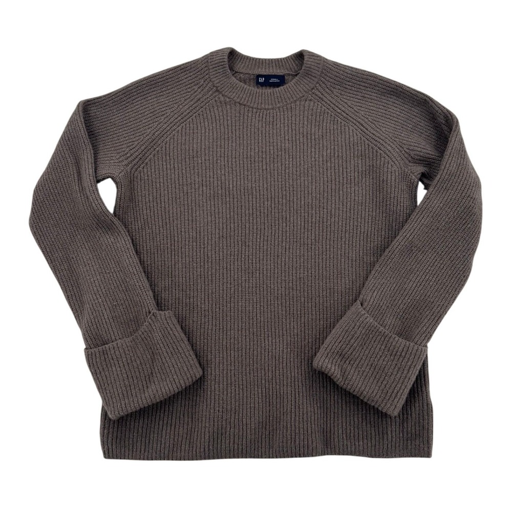 Gap CashSoft Shaker Sweater Women XS Toasted Almond Ribbed Raglan Sleeve
